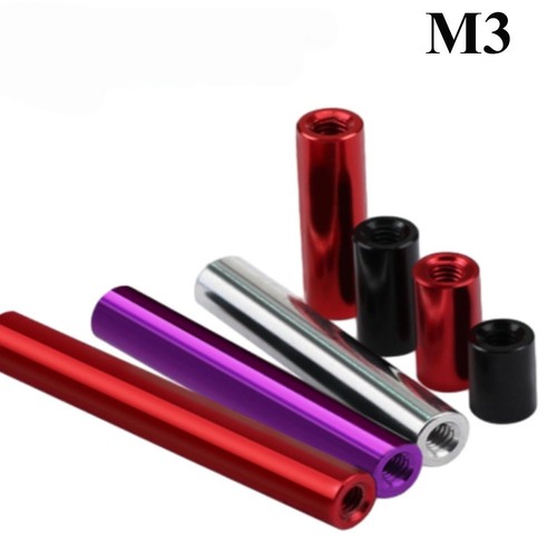 Round threaded aluminum - m3,
