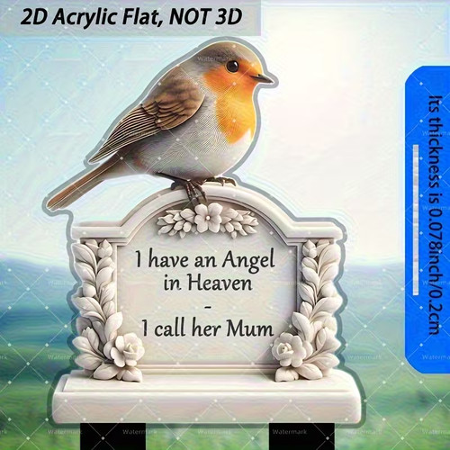 Acrylic flat mum - flat, memorial