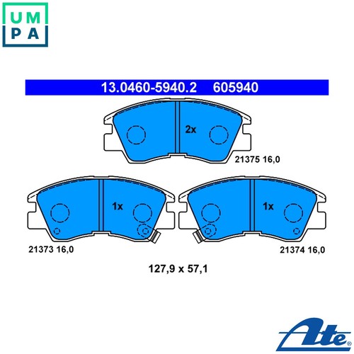 Brake pad set - set, disc