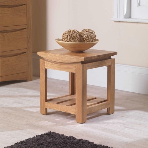 Solid oak lamp table - oak,