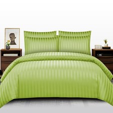 Embossed Stripes Duvet Cover Set 🛏️ Soft Microfibre Bedding in Multiple Colours