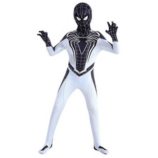 Kids Spider-Man Negative Suit Boys Spiderman Cosplay Costume Jumpsuit Bodysuit@@