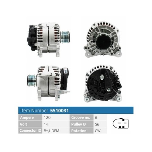 Alternator eb1596q 1253624 - eb1596q,