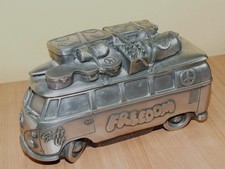 Compulsions Gallery Sculpture VW Camper Van Desk Tidy Pewter Removable Lid Rare