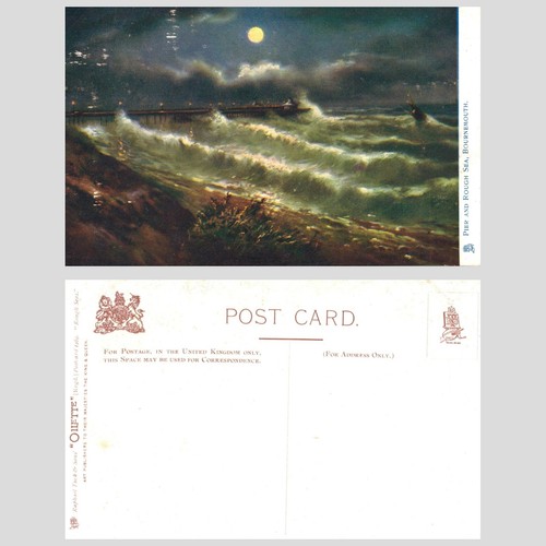 Vintage postcard pier and - vintage,