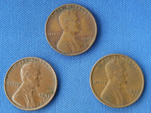 American wheat one cent - 3x,