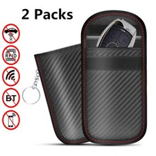 2 x Car Key Signal Blocker Case Faraday Cage Fob Pouch Keyless RFID Blocking Bag