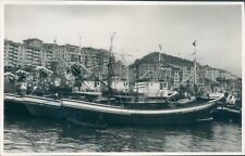 Spanish motor fishing vessels at bermeo 1971