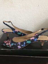 Talbots Floral Kitten Heel Shoes