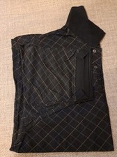 Van Heusen Men Large Black Patterned Pique Shirt 100% Mercerized Cotton BrandNew