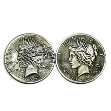 Two Face 2 Sided Coin Scratched Prop Harvey Dent Costume Cosplay Coin Token