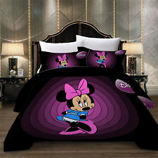 Minnie Mouse Duvet Quilt Cover Kids Bedding Set Single Double King Pillow Cases