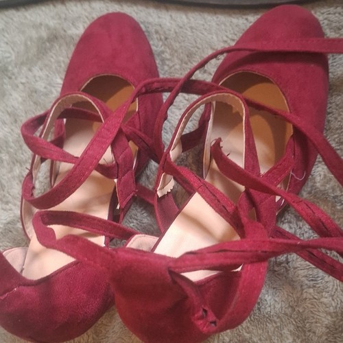 Women red suede - red,