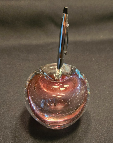 Vintage art glass paperweight - glass,
