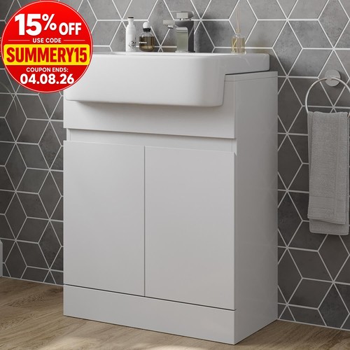 Freestanding vanity unit - freestanding, with