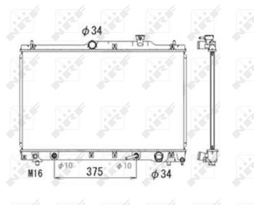Engine cooling radiator - radiator, fits