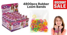 4800pcs Rubber Loom Bands Kit Children Mult-color Make Woven Bracelet DIY Gift .