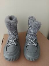MARKS AND SPENCER GIRL'S  BOOTS GREY FURRY TRIM SIZE  11 