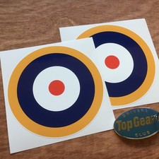 RAF Roundel WW2 Car Motorcycle Model Aeroplane Stickers Decals 100mm 2 off