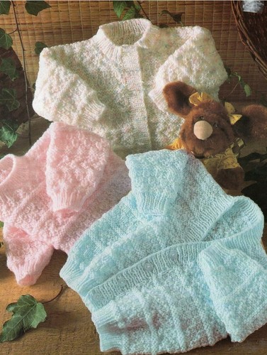 Easy knit baby cardigans - ,