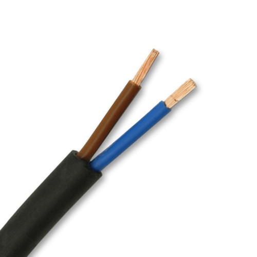 Rubber cable 5mm - rubber, 2core