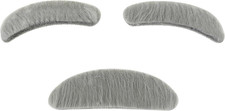Fake Gray Stick-On Mustache &