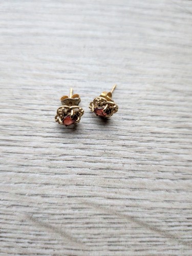 Vintage 9ct gold filigree stud - vintage,