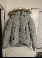 Zara Men's Grey Coat Size Large