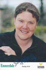 EMMERDALE.   SIGNED CAST CARD.   PADDY KIRK.   DOMINIC BRUNT    2000's