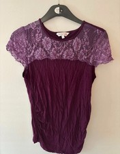 Red Herring Maternity Top Size 12 Plum Purple
