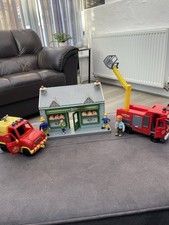 Fireman Sam Bundle Shop - 2 Vehicles & 4 Figures - Rare