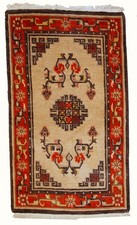Handmade Vintage Mongolian Rug