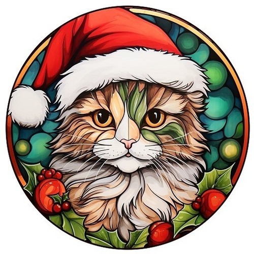 Cat christmas baubles a - cat, in