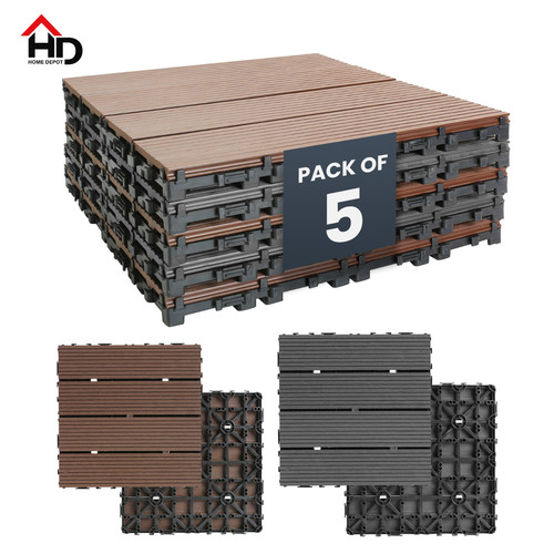 Decking tiles interlocking - interlocking, x5