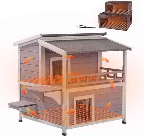 Outdoor catio wooden cat - catio,