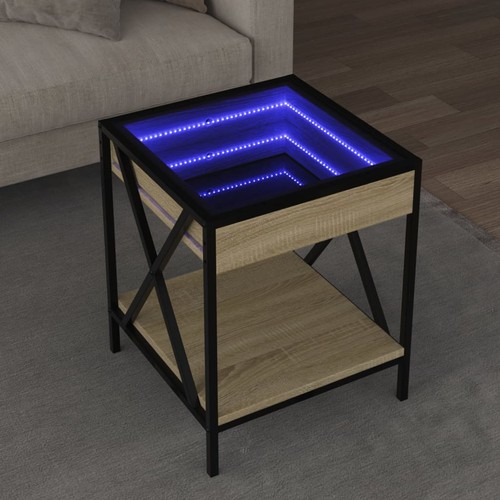 Coffee table with infinity led - coffee,