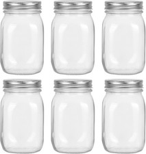 6 Pack 16oz Mason Jars with