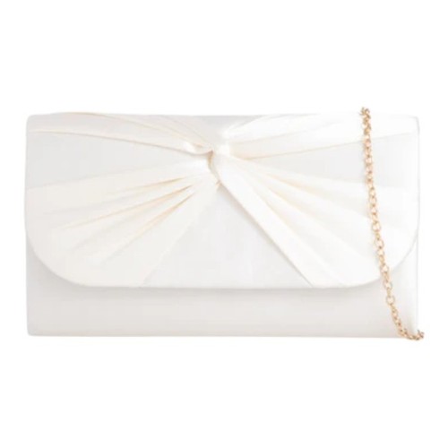 Women satin pleated clutch - pleated,