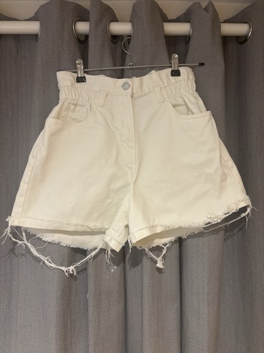 White denim primark shorts - white,