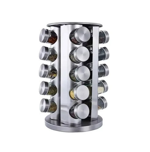 Stainless steel rotating spice - steel,