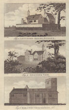 Views of former Leythorne House Sussex. St Nicholas church, Marston, Oxford 1799