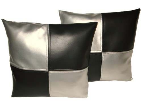 Black silver check - black,