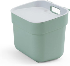 Curver Ready to Collect 5L Kitchen Recycling Lift Top Bin Green Light Grey Lid