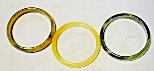 Three glass bangle - , bracelets