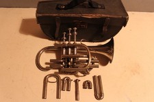 Silver French Bb  Cornet with