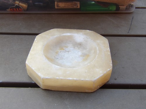 Vintage octagonal honey yellow