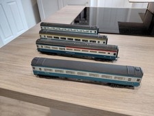 4 Hornby OO Guage BR Mk 3 HST InterCity 125 Coaches. Blue/Grey Livery. Unboxed