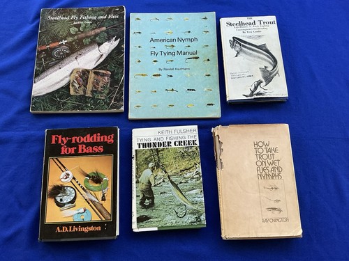 Vtg fly fishing books salmon - vtg,