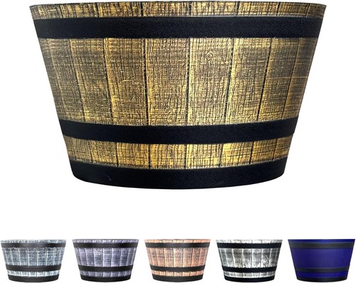 Large round barrel planter tub - planter,