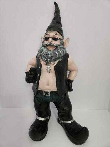 Biker garden gnome tall - ,